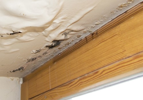 How long does water damage take to show on ceiling?